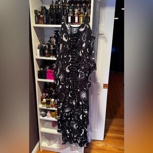 Killstar whimsigoth Black and White Celestial Dress